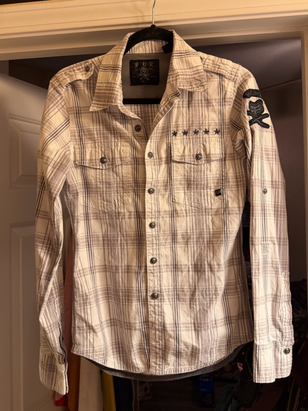 Mens Fox Racing Button Up